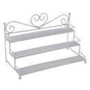 Home Shop Use Women Perfume Lipsticks Nail Polish Storage 3 Tiers Metal Nail Polish Display Wall Rack Organizer Holds 24 Bottles White