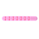 Cable Winder Earphone Cord Organizer Wire Storage Silicon Charge Holder Clip Pink