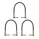 3PCS Guitar Effect Pedal Patch Cables with 1/4 inch Right Angle Plug 30CM