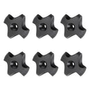 6 Pieces/ Set Black Nylon Deck Line Guide - Canoe Marine Boat Dinghy Kayak Fitting Accessories