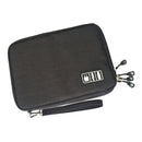 Universal Bilayer Travel Organize Bag, Electronics Cable Management Battery Phone Charger Case Waterproof Storage Bag,a Sleeve Pouch for iPad Small Size Black