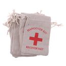 10 Pieces 5x4in HANGOVER KIT Muslin Cotton Bag Hen Stag Party Favour Bags
