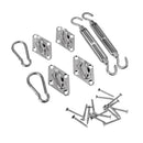 Square & Rectangle Sun Shade Sail Canopy Accessories 304 Stainless Steel Hardware Kit - Turnbuckle Pad Eye Carabiner Clip Hook Screws