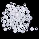 Pack of 50 Screw Cup Cover Caps Flip Tops For 6g / 8g Screws White