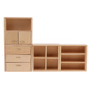 1:12 Wooden Combined Cabinet Organizer Model Furniture Dollhouse Decoration
