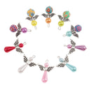 10 Piece Pearl Polymer Clay Angel Wings Charms Pendants for DIY Jewelry Key Ring Hanging Decoration