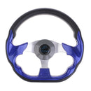 Replacement 320mm Battle Style Aluminum Marine Sport Pontoon Boat Steering Wheel & Soft Foam Grip Blue