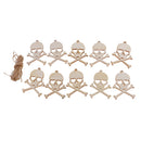 10 Pieces Skulls with Holes Wood Shapes Charms for Woodcrafts Hanging Decorations DIY Crafts