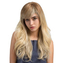 Ombre Light Blonde Color Long Curly Wig Heat Resistant Synthetic Cosplay Wig Full Wig for Women Party Wigs