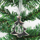 Christmas Crystal Tree Shape Decor with Ribbon Hanging Tree Ornament Gift