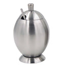 Sugar Bowl, Pepper Salt Dispenser, Seasoning Bowl, Spices Bowl, Stainless Steel Sugar Bowl with Lid and Spoon, 400ml, Silver