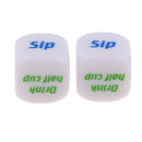 2Pcs Six Sided Dice Creative Beer Drinking Decider for Party Drink Props Toy