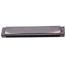 24 Hole Tremolo Harmonica Sound C Key Harmonicon for Adult Students Instrument Silver