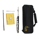 Silver Musician C Key Cupronickel Piccolo w/ Cork Grease Cleaning Cloth Screwdriver