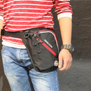Men's Oxford Motorcycle Rider Leg Bag Hip Drop Belt Bum Waist Fanny Pack With Reflective Line