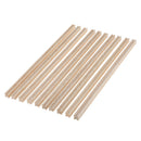 10 Pieces Balsa Wood Unfinished Wood Craft Groove Sticks Dowel Rod 11mm
