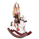 Maroon Wooden Nutcracker On A Rocking Horse