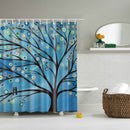 Home Bathroom Shower Room Decor Charms Colorful Fabric Bath Shower Curtain With Hooks Ring 2