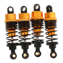 4 Pieces 1/10 RC Car Buggy Rear+Front Shock Absorber 102004 for 94101 94102 94103 94122 94123 Yellow