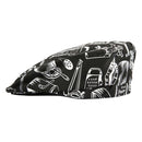 Fashion Unisex Chef Hat Catering Baker Cook Duckbill Beret Golf Cap Dinnerware Print