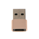 Type-c Female to USB Male Adapter High Speed Fast Charging Sync Connector Gold