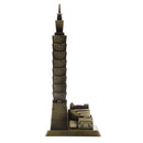 Bronze Taipei 101 Tower Building Architecture Model of Taiwan Desktop Ornament Travel Souvenir Gift