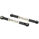 Set of 2 Pieces Black Aluminium Alloy Front Rear Steering Servo Links for 1/10 RC Hobby Cars Toys Replacement DIY