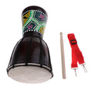Finest 1 Set 6inch Cherry Djembe Traditional African Hand Drum with Drumstick Strap