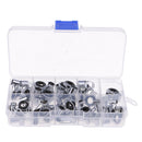 45Pcs Fishing Top Rings Rod Pole Repair Kit Line Guides Eyes Ring 7mm/6mm