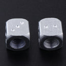 2 pcs Blue Dice Tire air Valve Stem Caps Car Truck Bike ATV Wheel Rims