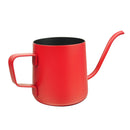 Durable Easy Use Clean Stainless Steel Pour Over Drip Kettle Narrow Spout Coffee Tea Milk Pot 350ml Red