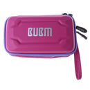 Carry Case Anti-shock Storage Bag for Digital Cables Power Bank Headsets Rose Red Double layer