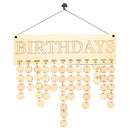 Family & Friends Birthday Anniversary Wooden Plaque Board Calenders 50 Discs