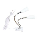E27 Dual Head LED Indoor Plants Light Garden Panel Clip Lampholder EU Plug