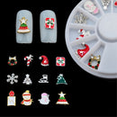 Nail Art 3D Alloy Accessories Decals 12Pcs Mixed Christmas DIY Ornament Decor Stickers