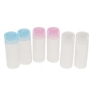 6x Transparent Empty Refillable Travel Silicone Cosmetic Body Hand Lotion Shampoo Squeeze Bottles
