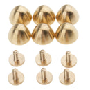 6 Pieces Brass Spike Cone Studs Rivets Press Pins DIY Leather Crafts 12x9 mm
