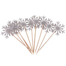 10 Pieces Glitter Snowflake Cake Picks Kids Adults Birthday Party Festival Xmas Wedding Cupcake Toppers Favors