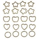 20 Pieces Mixed Shape Bronze Spit Key Ring Handmade DIY Key Circle 30x30mm