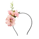Ladies Girls Princess Boho Peach Flower Leaves Charms Headband Wedding Bridal Hairband Head Decor Accessory