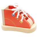 Children Learning Toys Wooden Shoe - Lacing Threading Tying Shoe Lace Toddler Kids Teaching Aids Tie Shoelaces Toys Puzzle Game