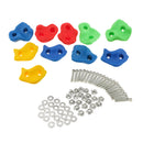 10 Pcs Plastic Rock Climbing Wall Crab Stones Hands Feet Hold with Installation Hardware Kits Outdoor Sports Accessories
