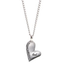 Forever in my heart Dad Urn Leaning Heart Pendant Ash Cremation Necklace