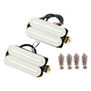 2Pcs/Set White Dual Rail Blade Humubcker Pickups for Fender Strat ST Guitar Replacement