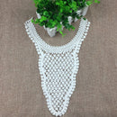 Floral Guipure Collar Applique Costume Sewing Patches Embroidered Neckline Trim White