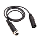 100cm 4pin XLR Male to XLR Female Plug Power Adapter Cable Cord for Photography DSLR Camera Black