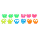 12pcs Colorful Plastic Rings Prizes for Classroom Teacher, Pinata Filler Toy
