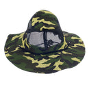 Men Women Canvas Mesh Bucket Hat Cap For Hiking Fishing Camping Riding Summer Clothing Accessory Black + Yellow