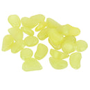 Pack of 100PCS Glow In The Dark Pebbles Stone Fish Tank Aquarium Decor Home Party Garden Yard Decor Ornaments Light Yellow