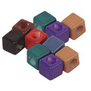 10 Pieces Cube Shape Acrylic Large Hole Beads for DIY Jewelry Making Craft Clothing Decoration 12mm